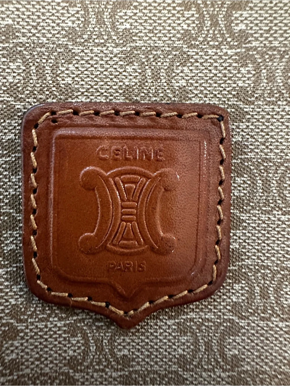 Celine Vintage Macadam Coated Canvas Clutch- Unisex
